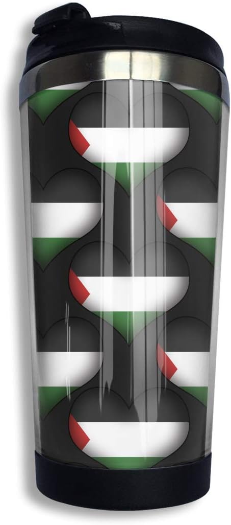 Stainless Steel Travel Mugs Palestine Love Insulated Thermos Coffee Mug Tumbler (13 Oz/400 Ml)