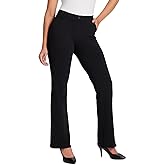 Yogipace,4 Pockets/Belt Loops,Women's Petite/Regular/Tall Classic Bootcut Yoga Dress Pants Pull On Stretchy Flare Work Slacks