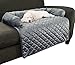 Couch Cover for Dogs - 35x35 Pet Furniture Protector with Memory Foam Neck Bolster, Quilted Fabric, and Water-Resistant Base Layer by PETMAKER (Gray)