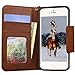 iPhone 5s case,iPhone SE case,iPhone 5 case,by HiLDA,Wallet Case,PU Leather Case,Credit Card Holder,Flip Cover Skin[Brown]