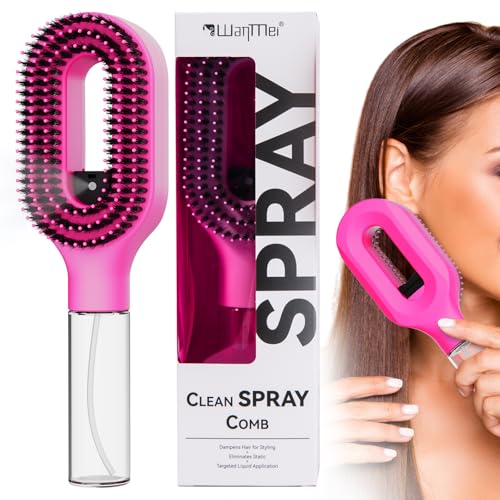 Manual 2-in-1 Misting Hair Brush for Curly Hair, Refillable, B... 51asisUtjNL