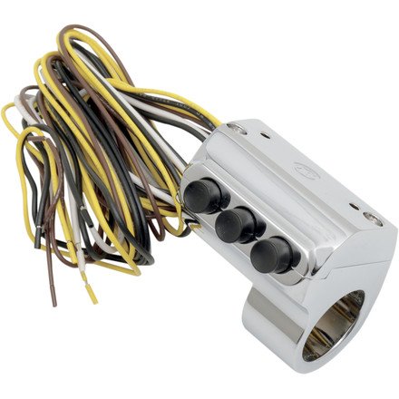 Performance Machine Contour Billet Handlebar Switch Housing (Right/Standard) (Chrome)