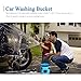Mrrainbow Collapsible Bucket, Foldable Water Container, 12L Portable Lightweight Pail for Camping,Traveling, Fishing, Gardening,Car Washing, Hiking