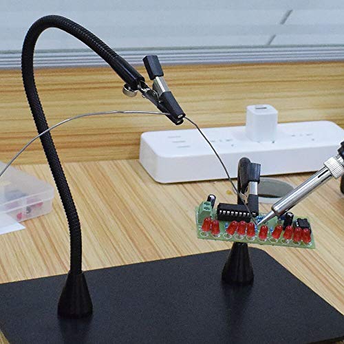 Toolour Helping Hands Third Hand Tool 2 Flexible Metal Arms