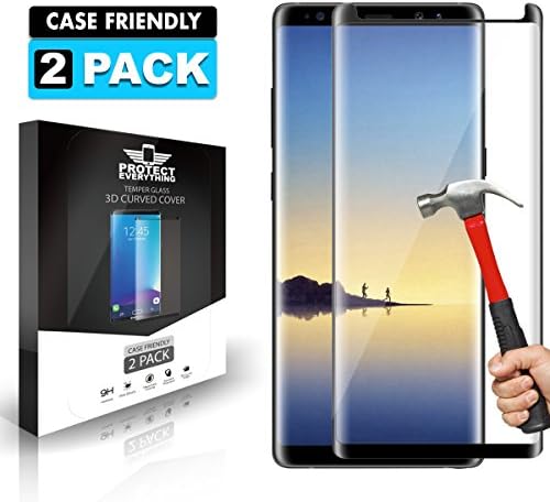 Galaxy Note 8 Screen Protector [2-Pack], 9H Hardness 3D HD Clear Full Coverage Screen Protector for Samsung Galaxy Note 8 And TPU Screen Protector Anti-Bubble - Anti-Scratch