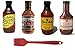 Kansas City BBQ Sauce Variety Sampler Gift Pack, Curated Assortment of Barbecue Sauces Variety Pack of 4 with TJ's Pantry Silicone Basting Brush (Variety #1)
