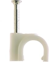 Keple 9mm Round White Cable Clips 100 Pack Electrical Ethernet TV Wire view 3