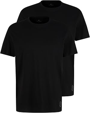 Tom Tailor Herren Doppelpack Crewneck T-Shirt