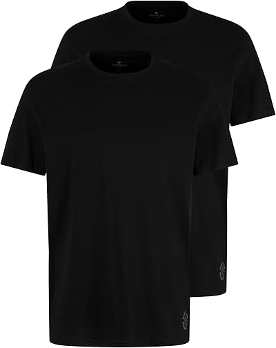 Tom Tailor Herren Doppelpack Crewneck T-Shirt