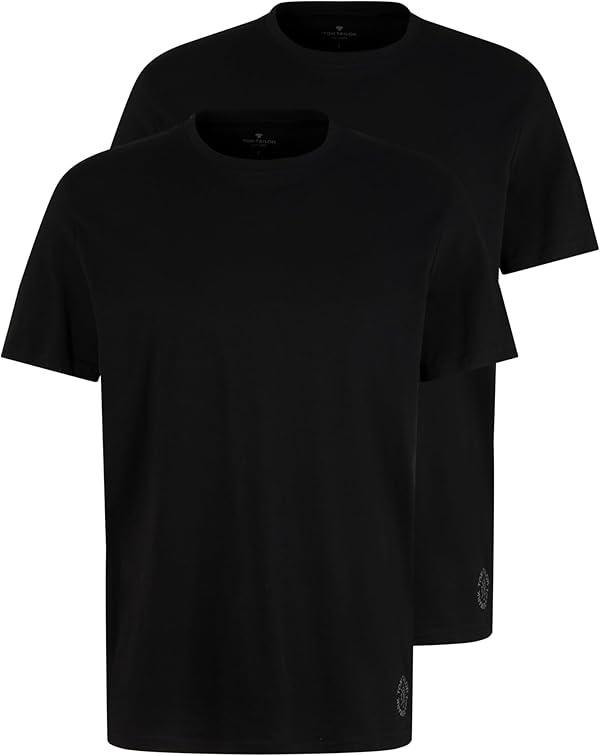 Tom Tailor Herren Doppelpack Crewneck T-Shirt