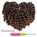 Pack of 3 Jamaican Bounce Crochet Hair Wand Curl Synthetic Hair Crochet Braids 8 Inch 20 Strands/Pack ELEGANT MUSES Afro Kinky Braiding Hair Extensions for Black Women (8