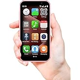 IBOZOU Mini Smartphone 3G Unlocked 3.0 Inch Dual Sim Face ID Best Gift for Kids World's Smallest Phone Premium Small Student Pocket Cellphone, 2+16GB (Pink)