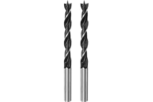HARFINGTON 2pcs Brad Point Drill Bits 8.5mm(21/64") Dia Straight Steel Round Shank Drill Metric Brad Point 3" Drilling Depth 