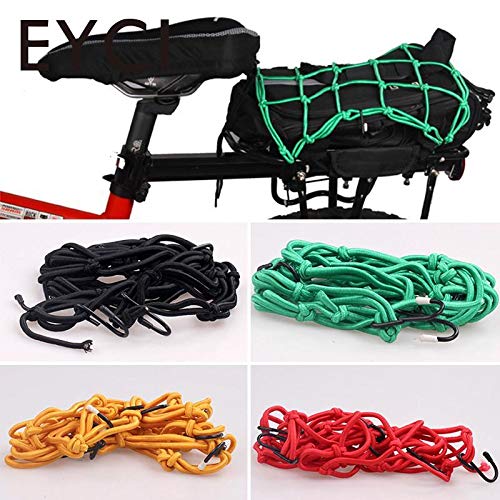AFCN EYCI 30X30cm Bike Net 6 Hooks Bungee Cord Rear Rack Luggage Mesh Holder Motorcycle Outdoor