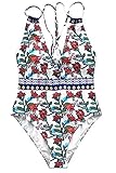 Cupshe Fashion Spring Blossoms Print One-piece Swimsuit Beach Swimwear Bathing Suit