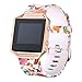 bayite Accessories Replacement Classic Bands with Frame for Fitbit Blaze Smart Watch, Pattern Print Small 5.5 - 6.7 inches