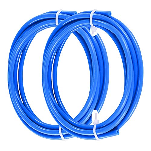 Super 3D 2 x 2M Blue PTFE Tube Teflon ID 2mm OD 4mm with PC4-M6 PC4-M10 Pneumatic Connector Accessories for Reprap 3D Printer 1.75mm Bowden Hotend Extruder