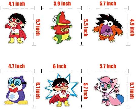 Ryans Toy World Social gathering Provides, Ryans World Social gathering Theme Decorations Birthday Social gathering Provides Included Spoons, Fork, Knives, Plates, Desk Covers, Banner, Napkins, Balloons, Hanging Swirls, Birthday Social gathering Pack Set for Children