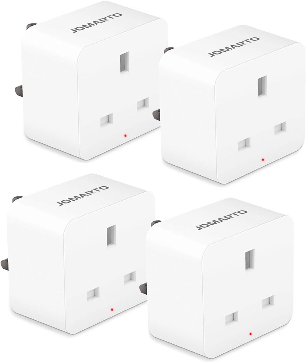 WiFi Smart Plug, JOMARTO Smart Socket Compatible with Alexa, Google Home and IFTTT, Mini Smart Plug Outlet Remote Controlled with Timer Function by iOS/Android Device, No Hub Required