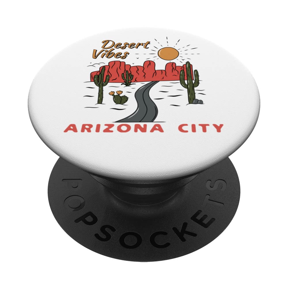 Arizona City Desert Vibes Saguaro Cactus PopSockets Swappable PopGrip