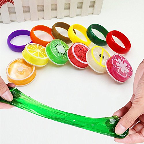 ST2 6 Colors/Pack Kids Magic Slime Toys,Fruit Putty Toys for all Your Glue Putty Making Non-Toxic Gift Set Party Bundle