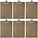 Letter Size Clipboard Standard Clip 9'' x 12.5'' Hardboard (Pack of 6)