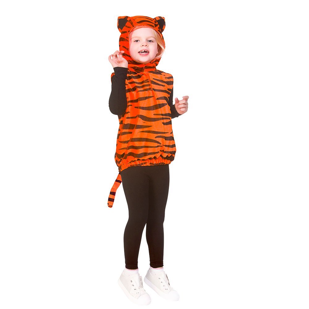 Child/Kids Unisex Tiger Animal Tabard Fancy Dress Costume (One Size 3-5 years)