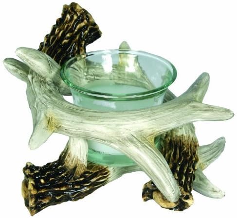 River's Edge Deer Antler Candle Holder, Brown by Sportsman Supply Inc.