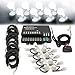 Ediors® 160w 8 HID Bulbs Hide-a-Way Emergency Caution Security Hazard Warning Headlight Strobe Lights Kit System