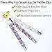 Pacifier Clip For Girls Boys and Teething Toys teething Ring 4 Pack Polyester Premium Quality FREE Potty Training And Baby Sleep Ebook Chart Pacifier Clips are Perfect For Baby Shower Gift