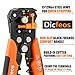 Dicfeos Wire Stripping Tool, Automatic Self-adjusting Wire Strippers from 10-24AWG, Quality 3 in 1 Stripping Cutting and Crimping Tools ¡­
