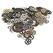 200 Gram (Approx 170pcs) DIY Mixed Color Antique Metal Steampunk Gears Charms Pendant Clock Watch Wheel Gear for Crafting,Jewelry Making Accessory