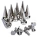 10 Sets Cone Screwback Spikes Studs 25mm Silver / Iron with Nickel Plating, Can Bring You A Lot of DIY Pleasure