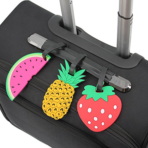 Mziart Colorful Fruits Luggage Tags Baggage Suitcase Backpack Labels
