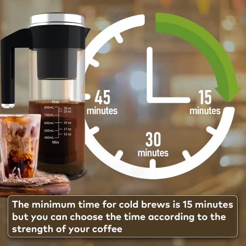 Cold Brew Maker, Electric Cold Brew Coffee Maker, Ice Coffee Makers Cold Brew in 15 Minutes with