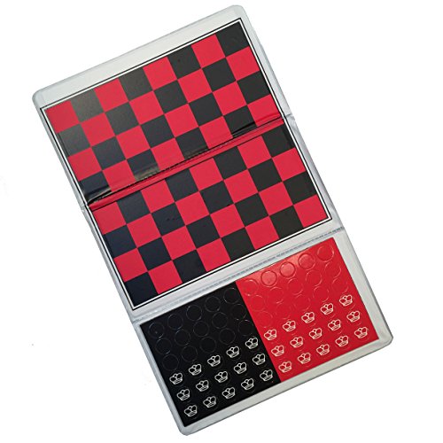 WE Games Magnetic Checkbook Checkers - Great for Travel