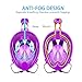 ZSPORT Snorkeling Mask, Easybreath Full Face Diving Mask GoPro Compatible,See More Larger Viewing Area Than Traditional Masks Anti-Fog Anti-Leak Technology (Purple, S/M)