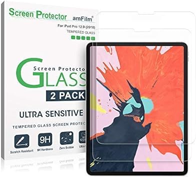 Amazon Com Amfilm 2 Pack For Ipad Pro 12 9 21 18 Glass Screen Protector For Ipad Pro 12 9 Inch Tempered Glass Ultra Sensitive Face Id And Apple Pencil Compatible Computers Accessories