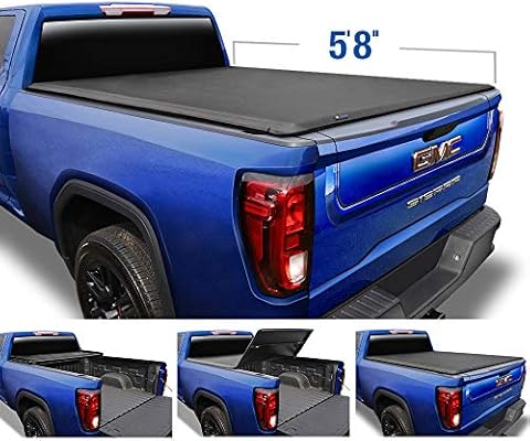 Amazon Com Tyger Auto T3 Soft Tri Fold Truck Bed Tonneau Cover Compatible With 2019 2021 Chevy Silverado Gmc Sierra 1500 New Body 5 8 Bed 68 Not Fit Factory Side Storage Box Or Carbonpro
