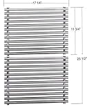 Stainless Steel Cooking Grids for Select Weber Grill Models (Dimensions: 17 1/4 X 11 3/4" for Each Unit, 17 1/4" X 23 1/2" for 2 Units)