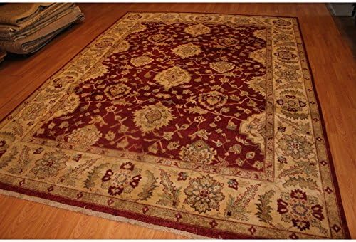 9 X 12 Oriental Red Hand Knotted Zeigler Pure Wool Traditional Persian Area Rug