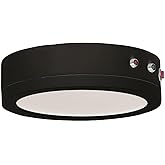 Maxim Lighting 57784WTBK Wafer - 17W 1 LED Round Flush Mount with Emergency Backup-2.1 Inch Tall and 7 Inch Wide