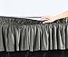Elegant Comfort Luxury Wrinkle Resistant -Wrap Around Style- Elastic Bed Wrap Ruffled Bed Skirt 16inch Drop, Queen/King, Gray