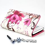 ivencase Wallet Flower 26 Leather Stand Case Cover for Huawei Ascend G510 U8951 + One phone sticker + One