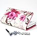 ivencase Wallet Flower 26 Leather Stand Case Cover for Huawei Ascend G510 U8951 + One phone sticker + One" ivencase "Anti-dust Plug Stopper