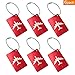 Metal Luggage Tags Baggage Suitcases Travel Labels Plane Shape Red, 6 Pack By V-story