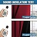 100% Blackout Curtains for Bedroom 84 Inches Long Thermal Insulated Lined Curtains for Living Room Double Layer Full Light Blocking Energy Saving Grommet Drapes Draperies, 2 Panels, Cardinal Red