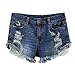 MsShe Women's Plus Size Destroyed Washed Short Jeans Pants Denim Shorts 22W