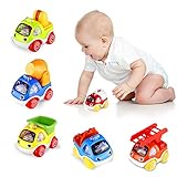 ShinePick Pull Back Cars, Toy Cars for Toddlers, Push and Go Vehicles Toys Friction Powered Car Toys Christmas Birthday Gift for 1, 2, 3 Years Old Boys and Girls (6 Pcs)