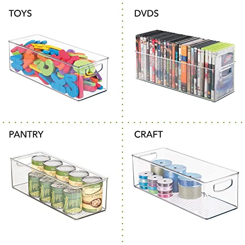 mDesign Plastic Video Game Organizer Game Storage Holder Bin with